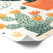 Fun Cactus Print Poster (Ecke)