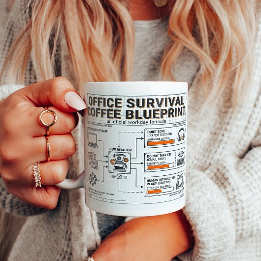 Fun Caffeine Infusion Blueprint for Office Workers Kaffeetasse
