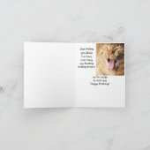 Fun Cake Zuckerguss leckende Zunge Katze Tier Spaß Karte (Innenseite)