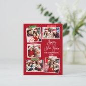Fun Calligrafie Happy New Year Craft Tape Red Postkarte (Stehend Vorderseite)
