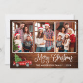 Fun Calligraphie Holz Weihnachten Roter LKW 3 Foto (Vorderseite)