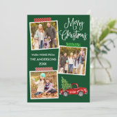 Fun Calligraphy Craft Tape Truck Weihnachten Grün (Stehend Vorderseite)