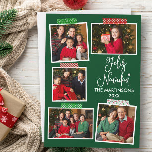 Fun Calligraphy Feliz Navidad Kunsthandwerk Tape G Feiertagskarte