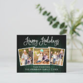 Fun Calligraphy Green Wood 3 Foto Urlaub Postkarte (Stehend Vorderseite)