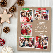 Fun Calligraphy Kraft Happy New Year Craft Tape Postkarte