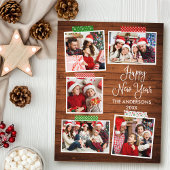 Fun Calligraphy Wood Happy New Year Craft Tape Postkarte