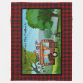 Fun Camper Trailer Mülleimer Begrüßungsmatte Zuhau Fleecedecke (Vorderseite)