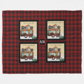 Fun Camping Camper Trailer Trash QUOTES Monogramm Fleecedecke (Vorderseite (Horizontal))
