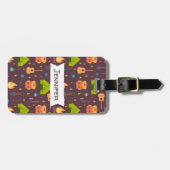 Fun Camping Natur Themenmuster Gepäckanhänger (Vorderseite horizontal)