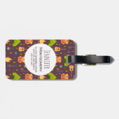 Fun Camping Natur Themenmuster Gepäckanhänger (Rückseite horizontal)