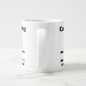 Fun Camping Sprichwort mit Marshmallows und Freund Jumbo-Tasse (Rückseite)