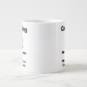 Fun Camping Sprichwort mit Marshmallows und Freund Jumbo-Tasse (Vorderseite)