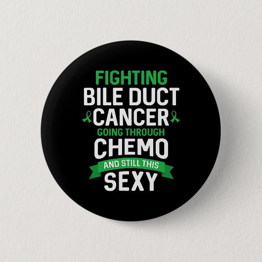 Fun Cancer Fighter Bile Duct Cancer Patient Chemo Button (Vorderseite)