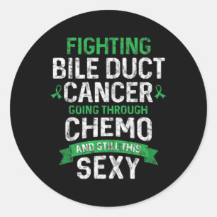 Fun Cancer Fighter Bile Duct Cancer Patient Chemo Runder Aufkleber