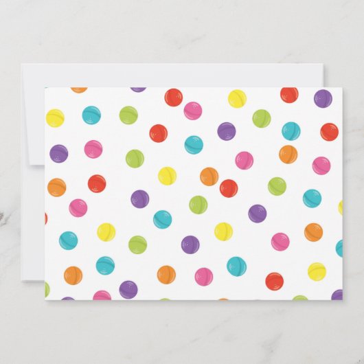 Fun Candy Birthday Einladung (Rückseite)