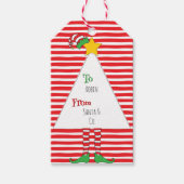 Fun Candy Camouflage Elf Geschenkanhänger (Vorderseite)