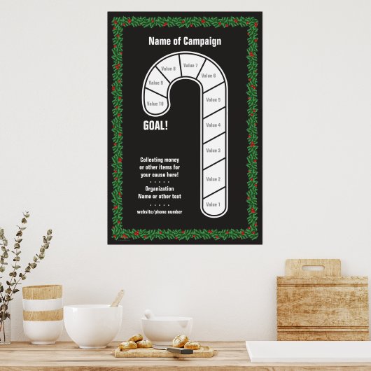 Fun Candy Cane Goal Poster (Küche)