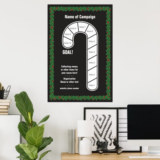 Fun Candy Cane Goal Poster (Heimbüro)