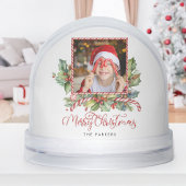 Fun Candy Cane Merry Christmas Foto Snow Globe Schneekugeln