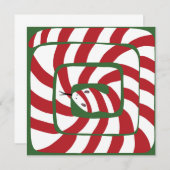 Fun Candy Cane Red Stripe Abstrakte Schlange (Vorne/Hinten)