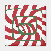 Fun Candy Cane Red Stripe Abstrakte Schlange