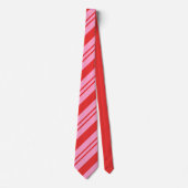 Fun Candy Cane Stripe Rosa Weihnachtsfeiertag Krawatte (Vorderseite)