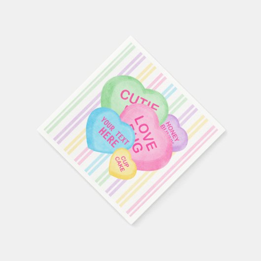 Fun Candy Hearts Serviette (Ecke)