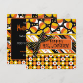 Fun Candy Mais Halloween Farben Einladung (Vorne/Hinten)