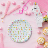Fun Candy Muster Papierplatte Pappteller (Party)