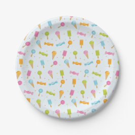 Fun Candy Muster Papierplatte Pappteller
