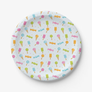 Fun Candy Muster Papierplatte Pappteller