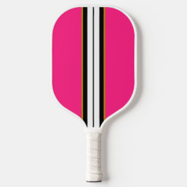 Fun Candy Pink Schwarz-weiße vertikale Streifen Pickleball Schläger