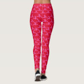Fun Candy Red and Pink Womens Curling Pattern Leggings (Rückseite)
