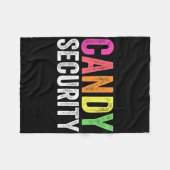 Fun Candy Security Halloween-Kostüm Fleecedecke (Vorderseite (Horizontal))