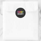 Fun Candy Security Halloween-Kostüm Runder Aufkleber (Tasche)