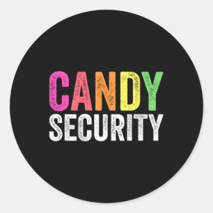 Fun Candy Security Halloween-Kostüm Runder Aufkleber