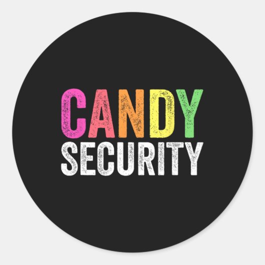 Fun Candy Security Halloween-Kostüm Runder Aufkleber (Vorderseite)