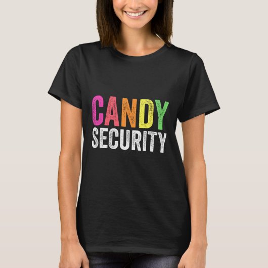 Fun Candy Security Halloween-Kostüm T-Shirt (Vorderseite)
