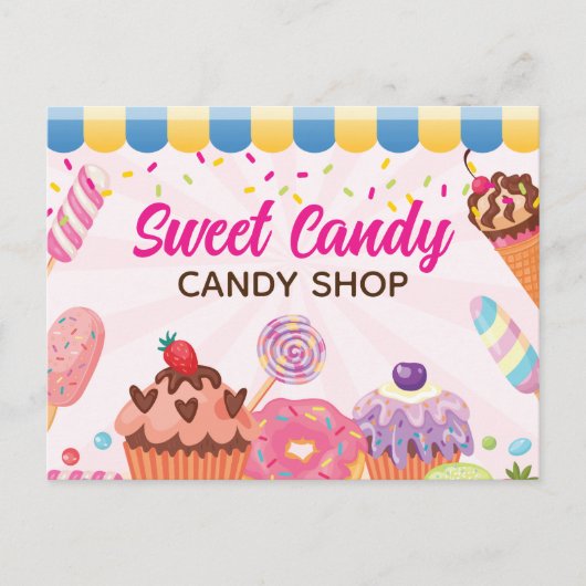 Fun Candy Shop Flyer Postkarte (Vorderseite)