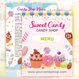 Fun Candy Shop Menü Flyer