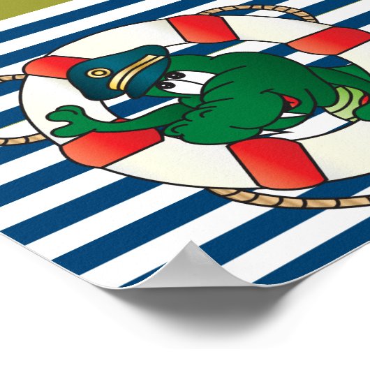 Fun Captain Alligator Poster (Ecke)