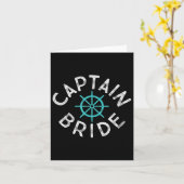 Fun Captain Bride Nautical Wedding Matching Groom Karte (Gelbe Blume)
