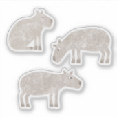 Fun Capybara Aufkleber (Vorderseite)