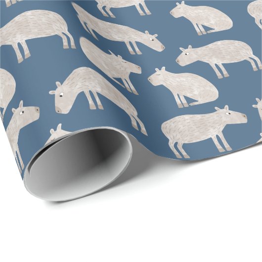 Fun Capybara Geschenkpapier (Rolleneckpunkt)