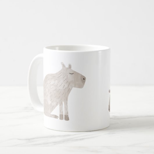 Fun Capybara Kaffeetasse (Vorderseite Links)