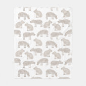 Fun Capybara Muster Fleecedecke (Vorderseite)