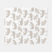 Fun Capybara Muster Fleecedecke (Vorderseite (Horizontal))