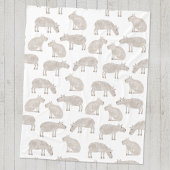 Fun Capybara Muster Fleecedecke