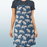 Fun Capybara Muster Schürze<br><div class="desc">Ein unterhaltsames Capybara-Muster auf aquamarinem,  grünen Hintergrund für Tier- und Pflanzenfreunde. Originelle Kunst von Nic Squirrell.</div>