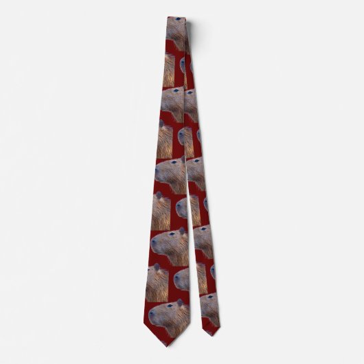 Fun Capybara Neck Tie Krawatte (Vorderseite)